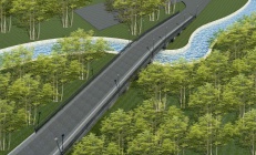 Визуализация моста и прилегающей территории