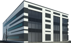 Визуализация - передний фасад здания